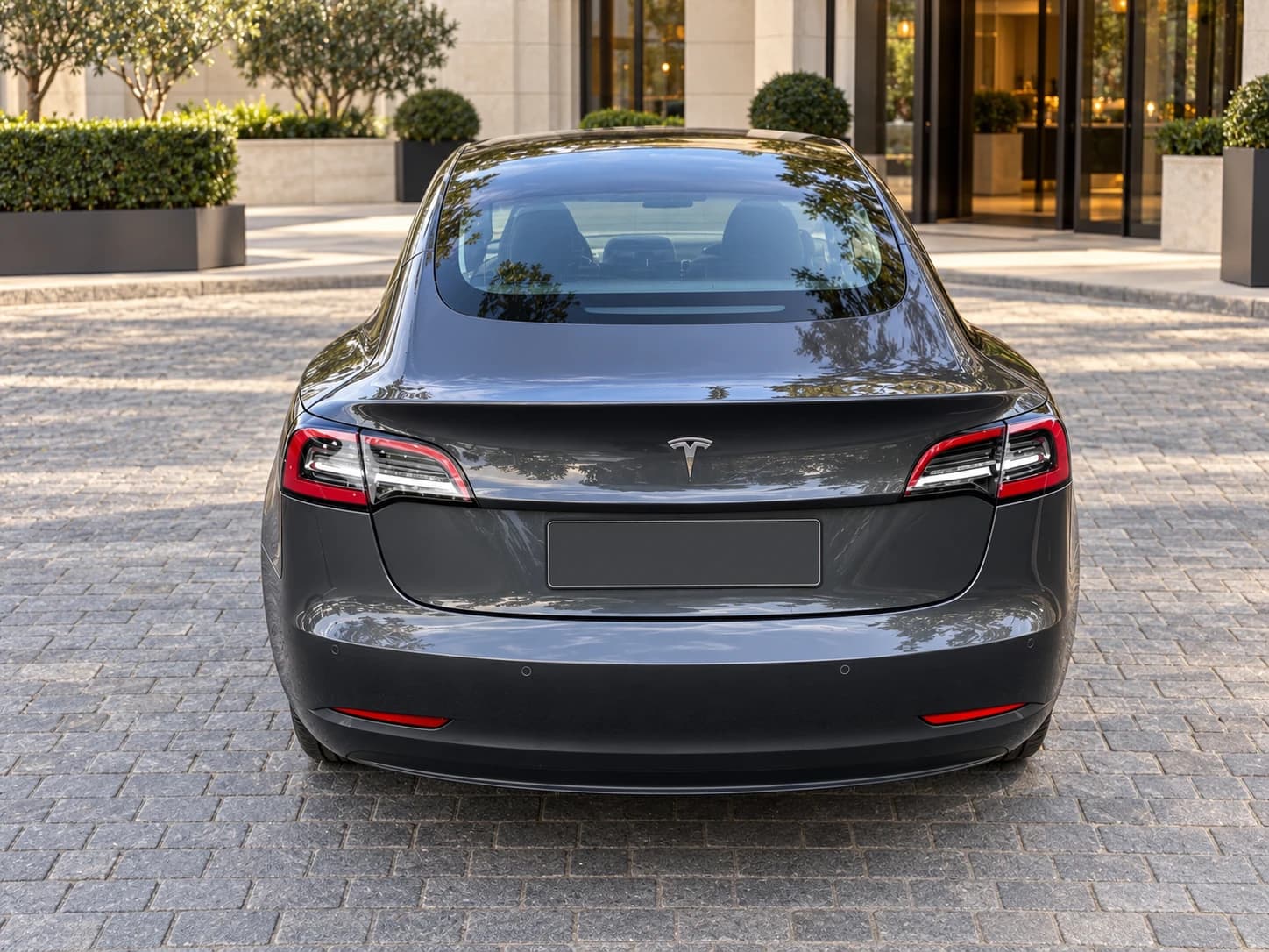 Tesla Model 3 from behind